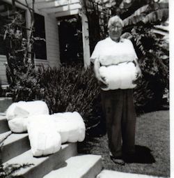 Uncle John packing for Yugoslovia